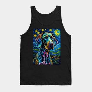 German Shorthaired Pointer in starry night Tank Top